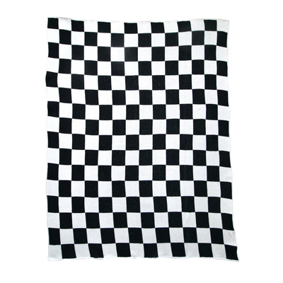 Black and White Checkered Throw Blanket