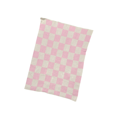 Pink Checkered Baby Blanket