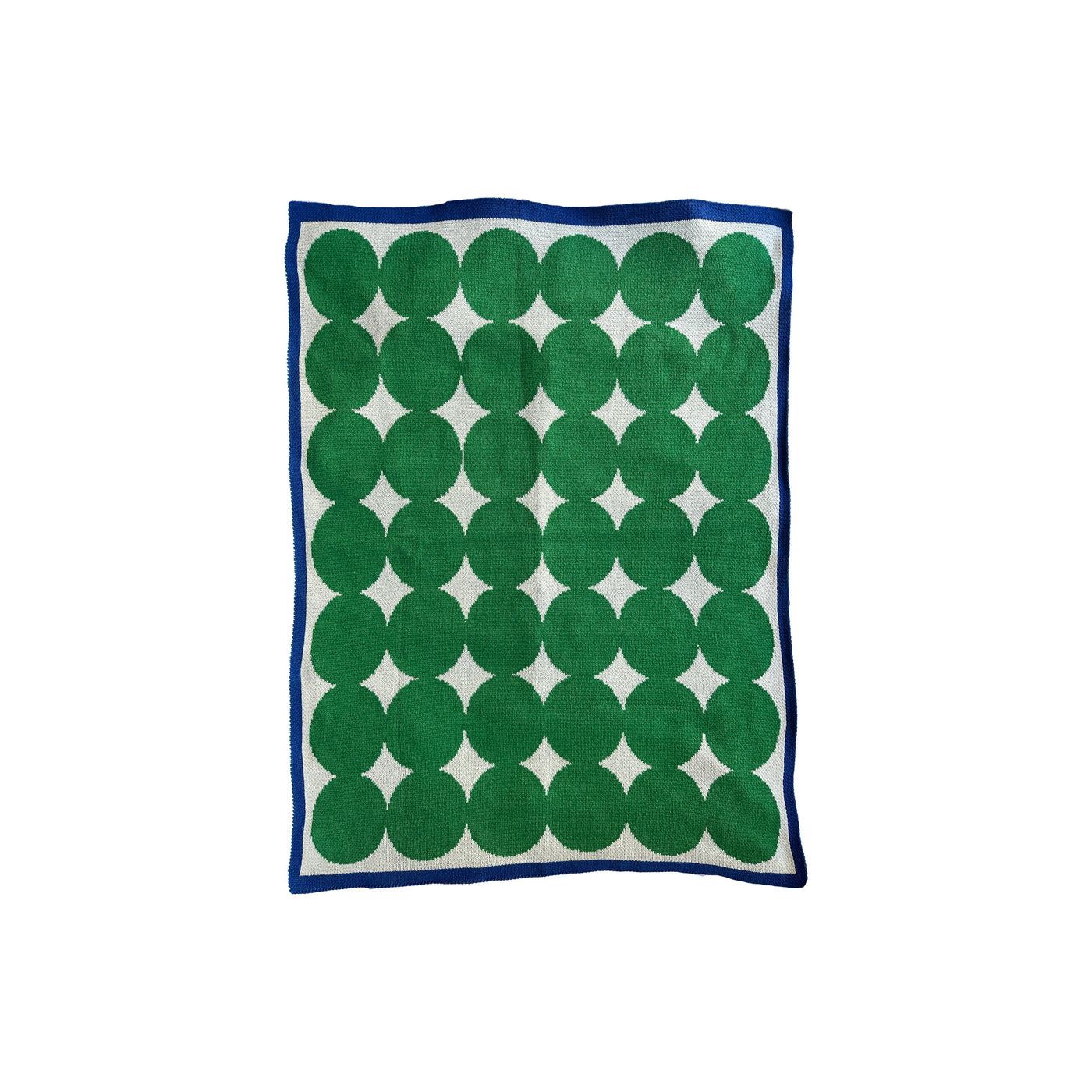 Green and Navy Dot Modern Baby Blanket