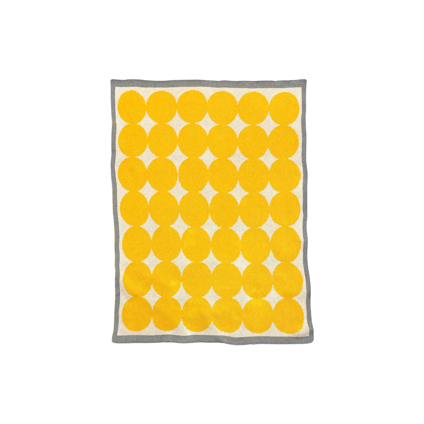 Yellow and Grey Dots Baby Blanket