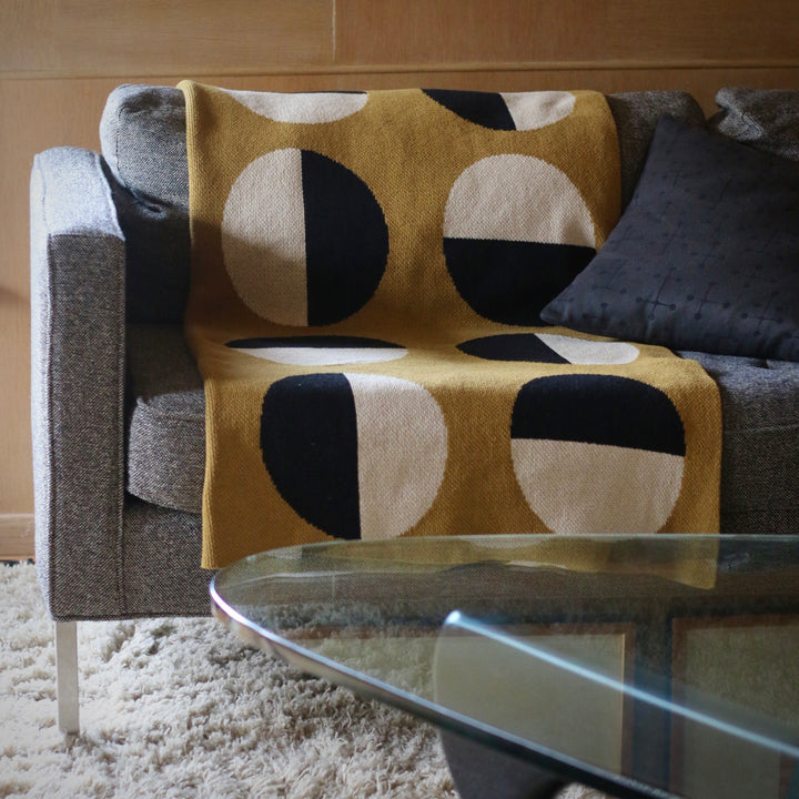 Modern Moon Gold Throw