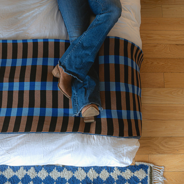 Petra King and Queen Bed Runner- Canyon + Blues