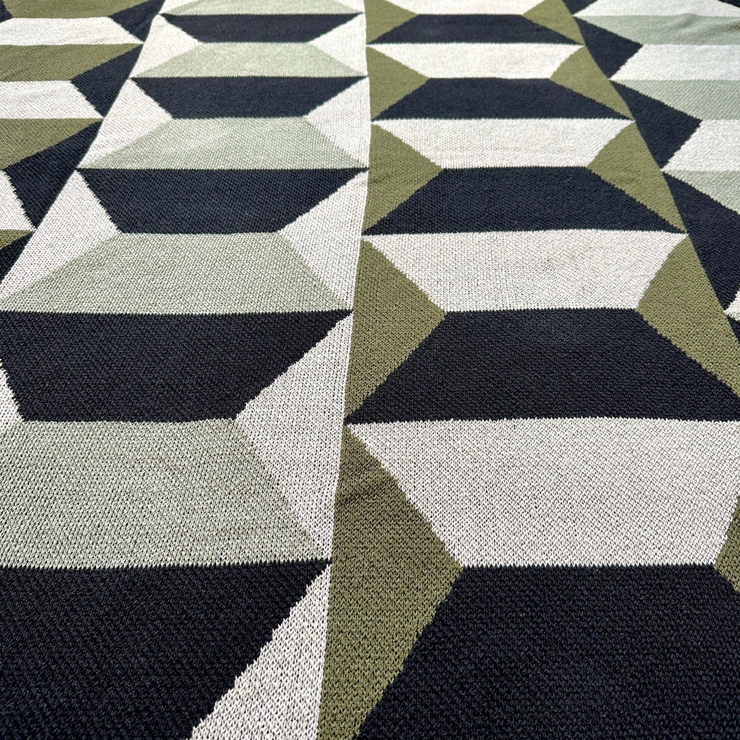 Totem Throw Blanket in Greens