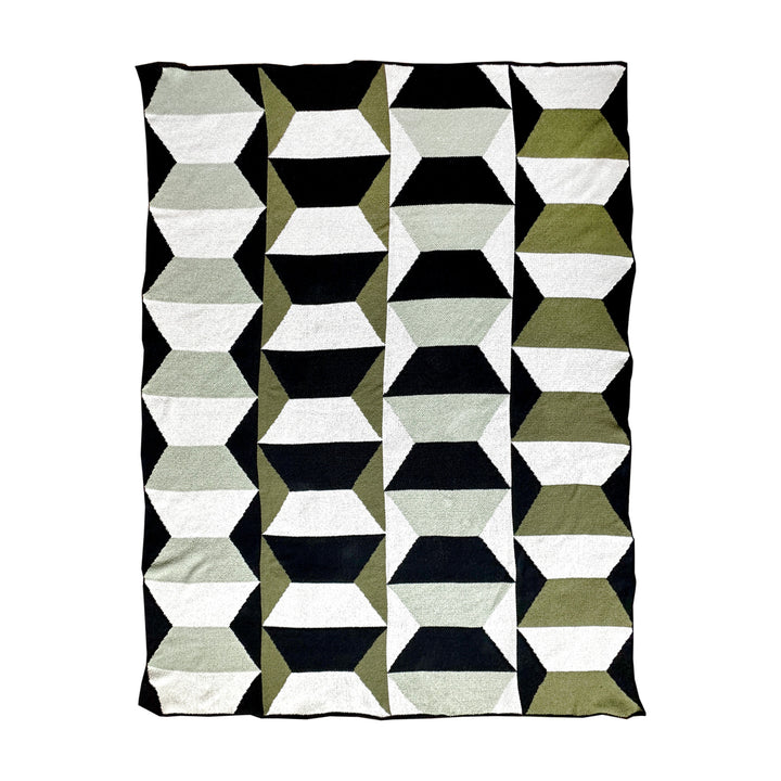 Totem Throw Blanket in Greens