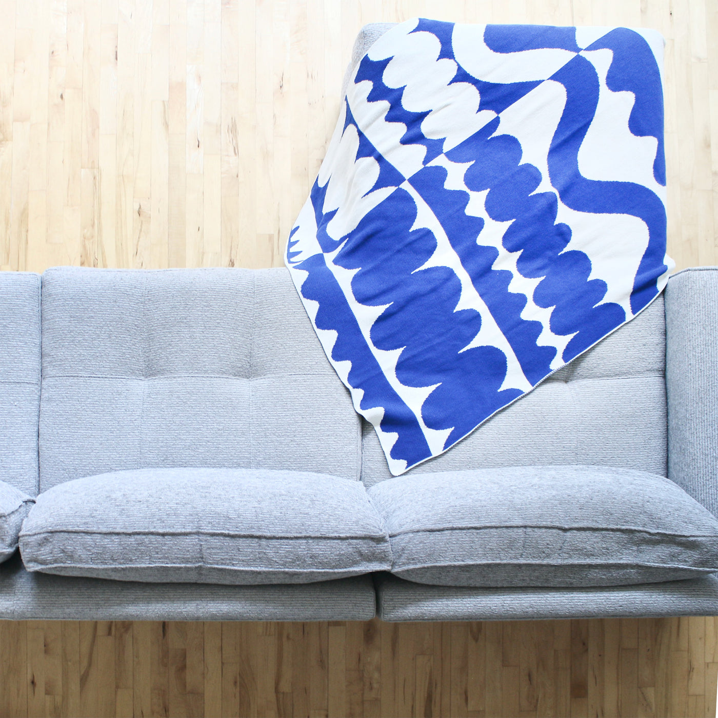 Wiggle Room Throw in Royal Blue