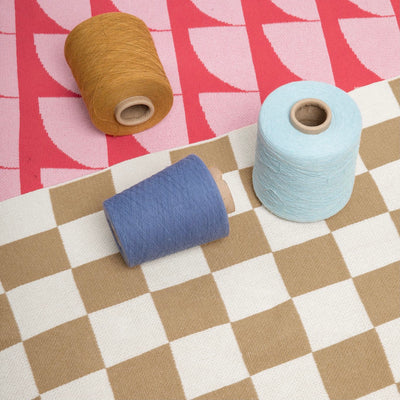 Mix-match Throws and Recycled Cotton Yarns on Spools