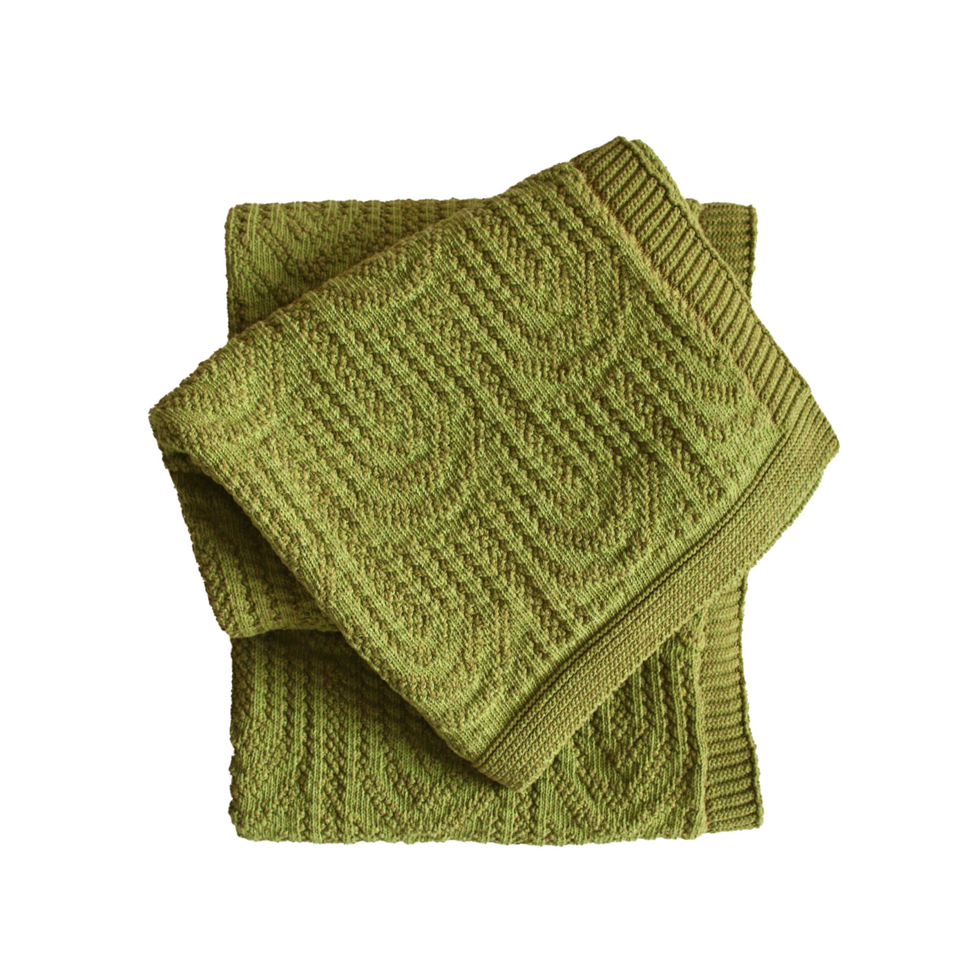 Texture Green Throw Blanket