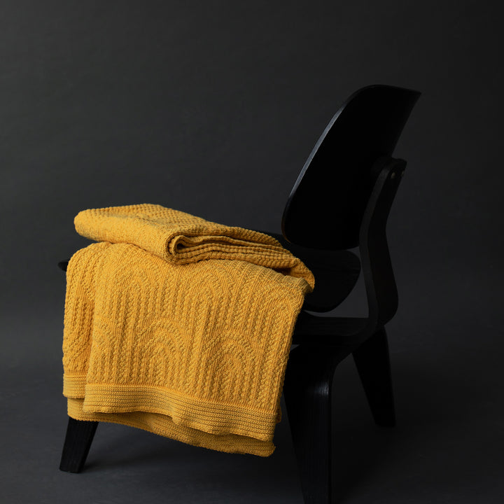 Arch Texture Throw Blanket in Sunny