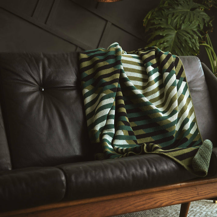 Pattern #2 Throw Blanket in Greens