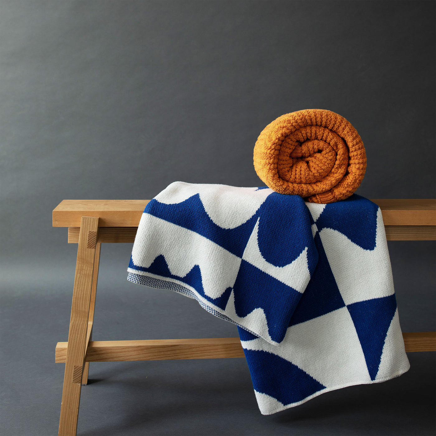 Wiggle Room Throw in Royal Blue