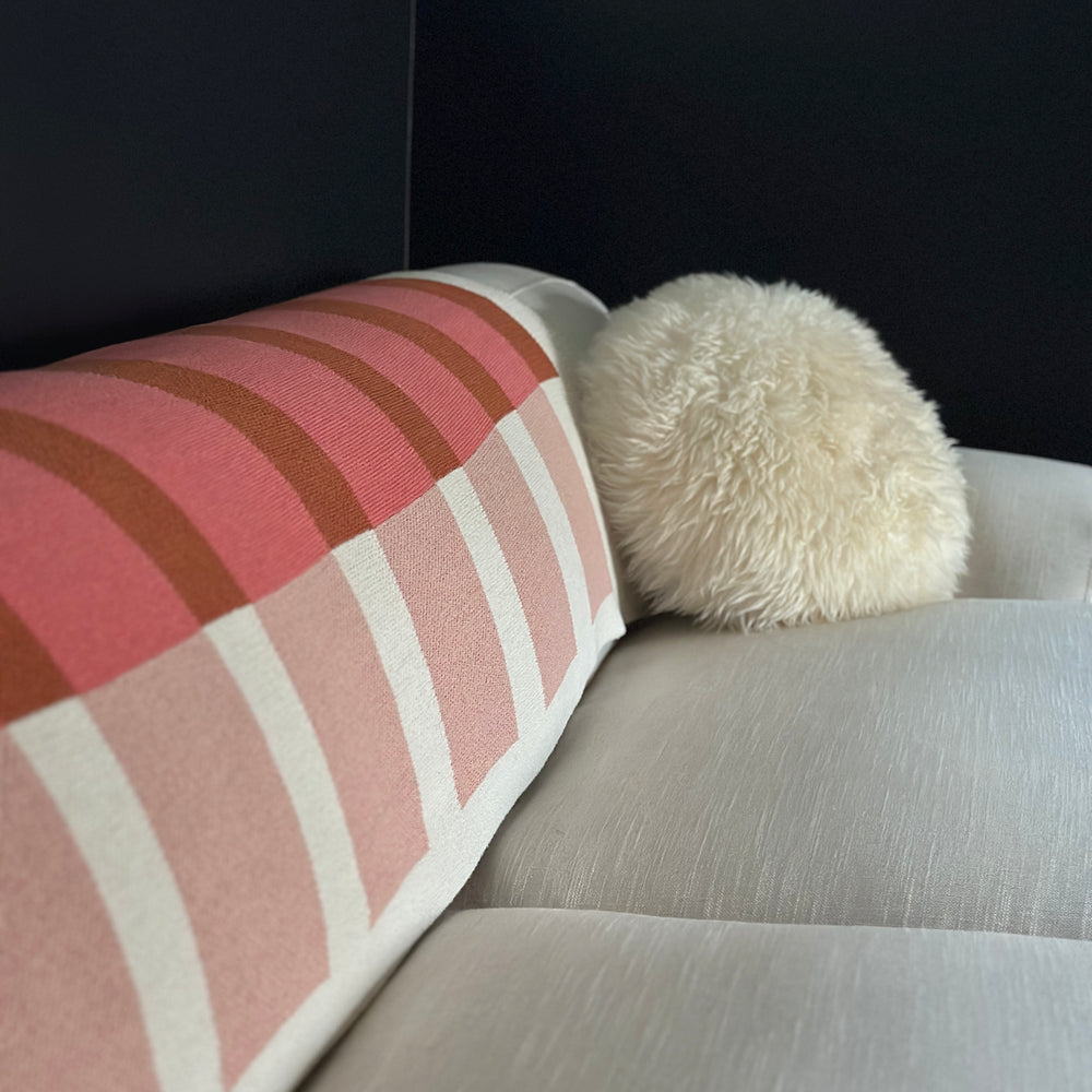 Pink and Orange Modern Art Throw