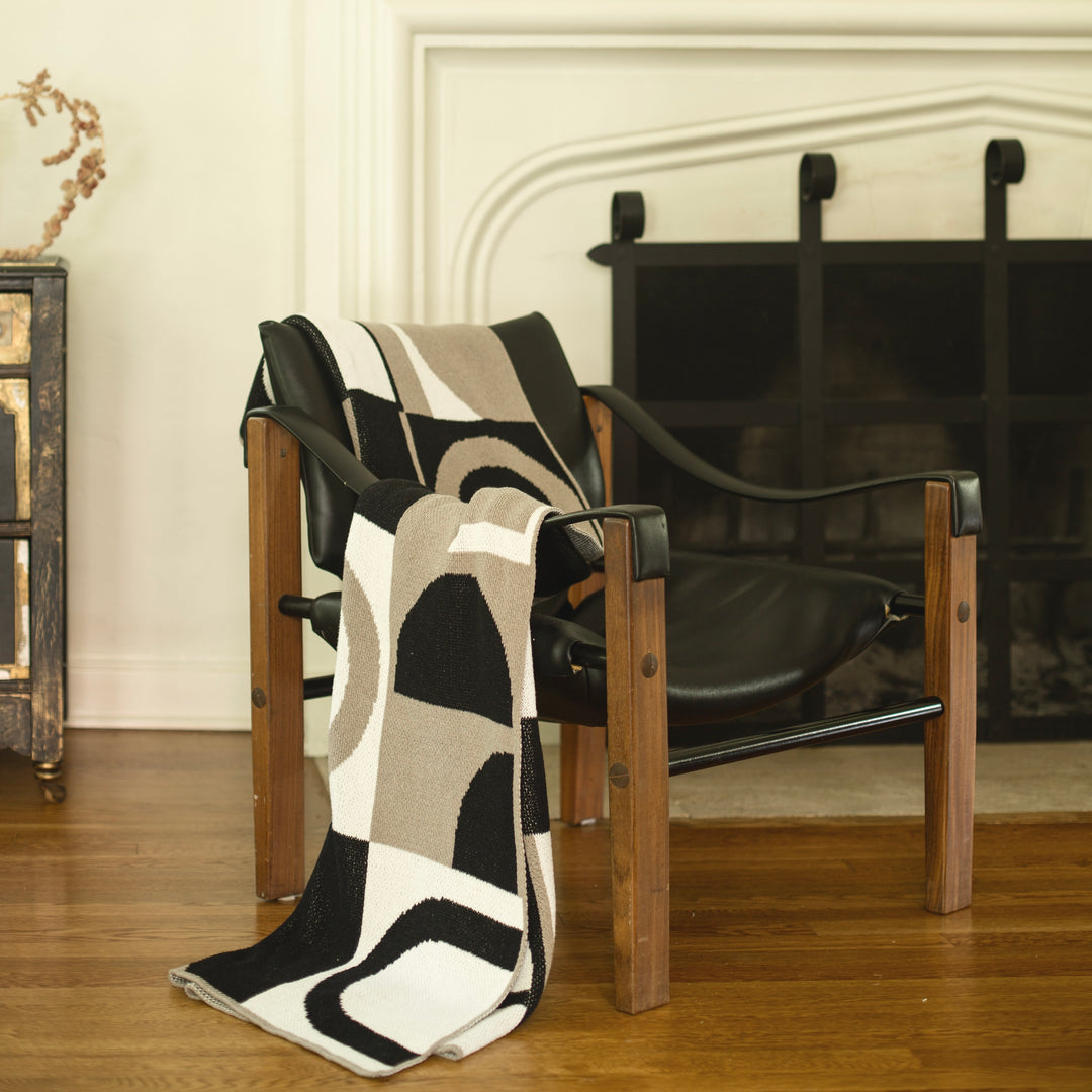 It's Takes a Villa Throw Blanket in Mushroom
