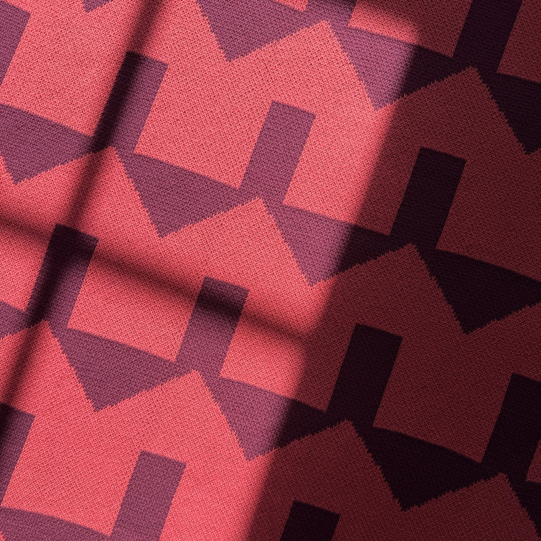 The Happy Habitat Throw- Wine + Coral