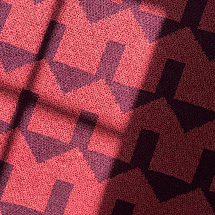 The Happy Habitat Throw- Wine + Coral