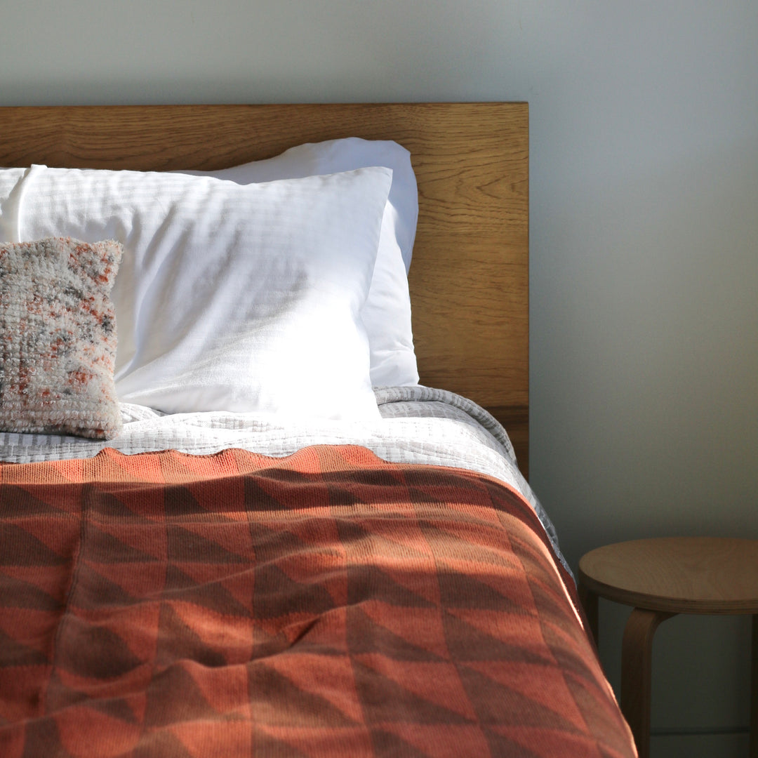Alpine Throw Blanket in Terracotta + Cinnamon