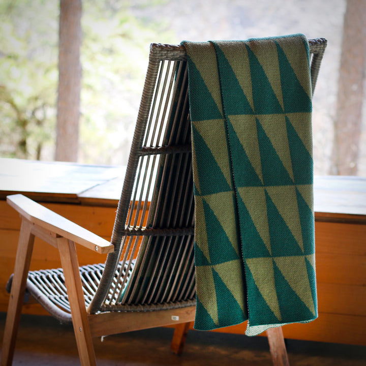 Alpine Throw Blanket in Greens