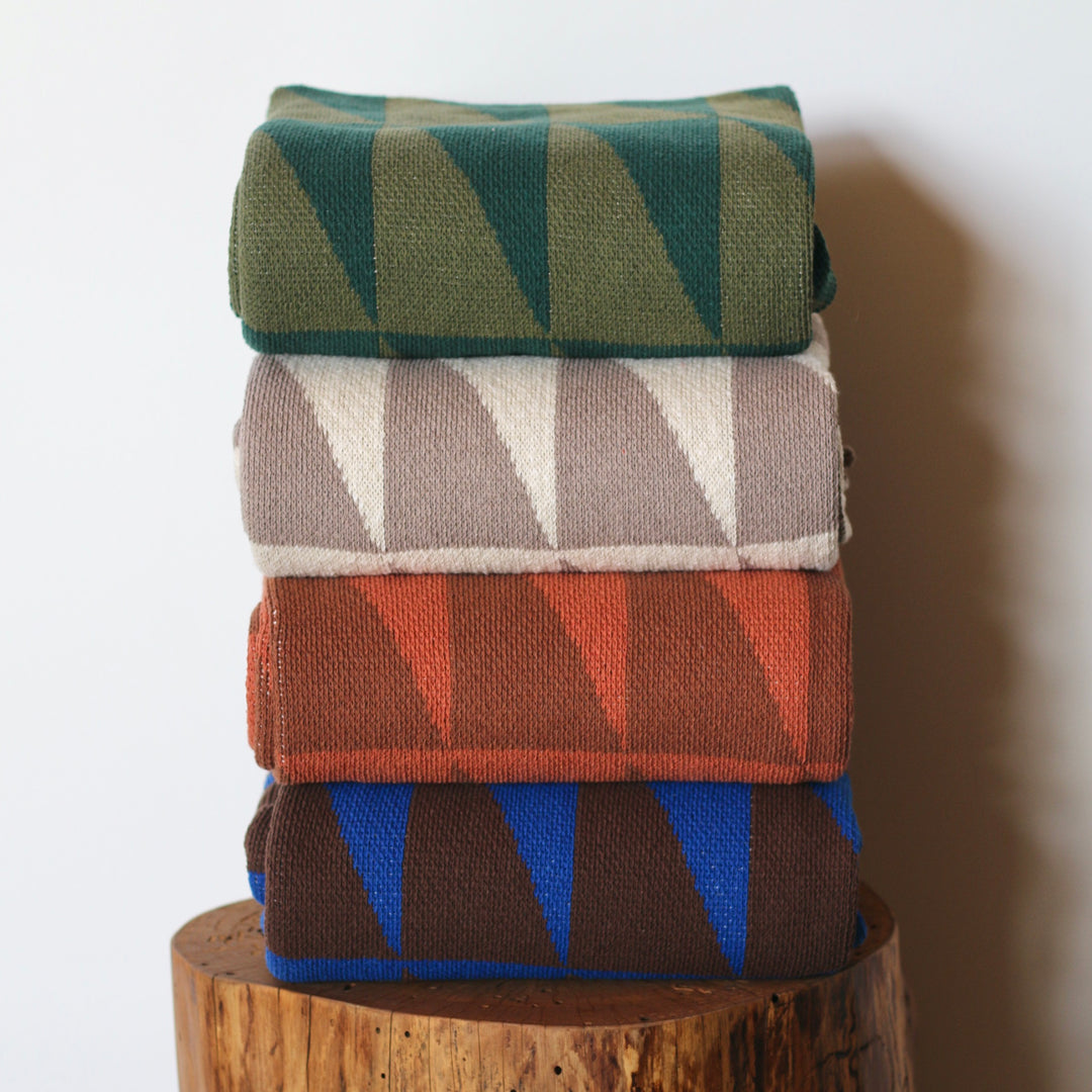 Alpine Throw Blanket in Terracotta + Cinnamon