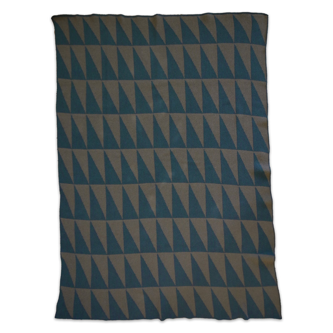 Geometric Green Throw Blanket