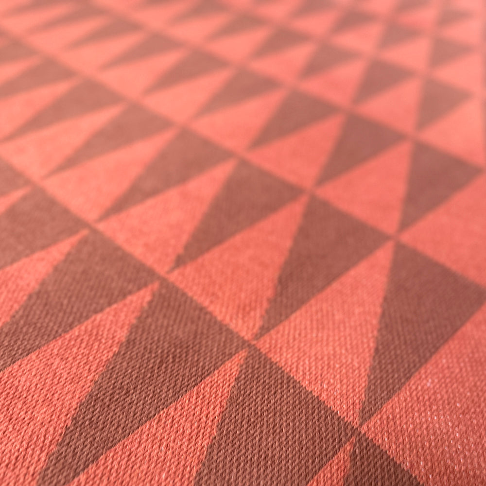 Modern Geometric Throw in Terracotta