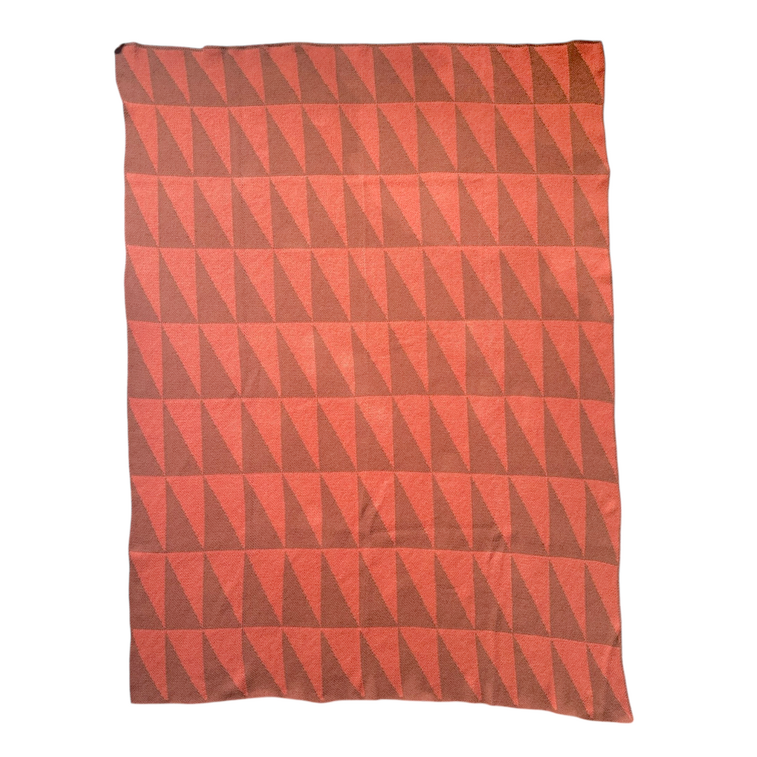 Modern Right Triangles Throw in Terracotta