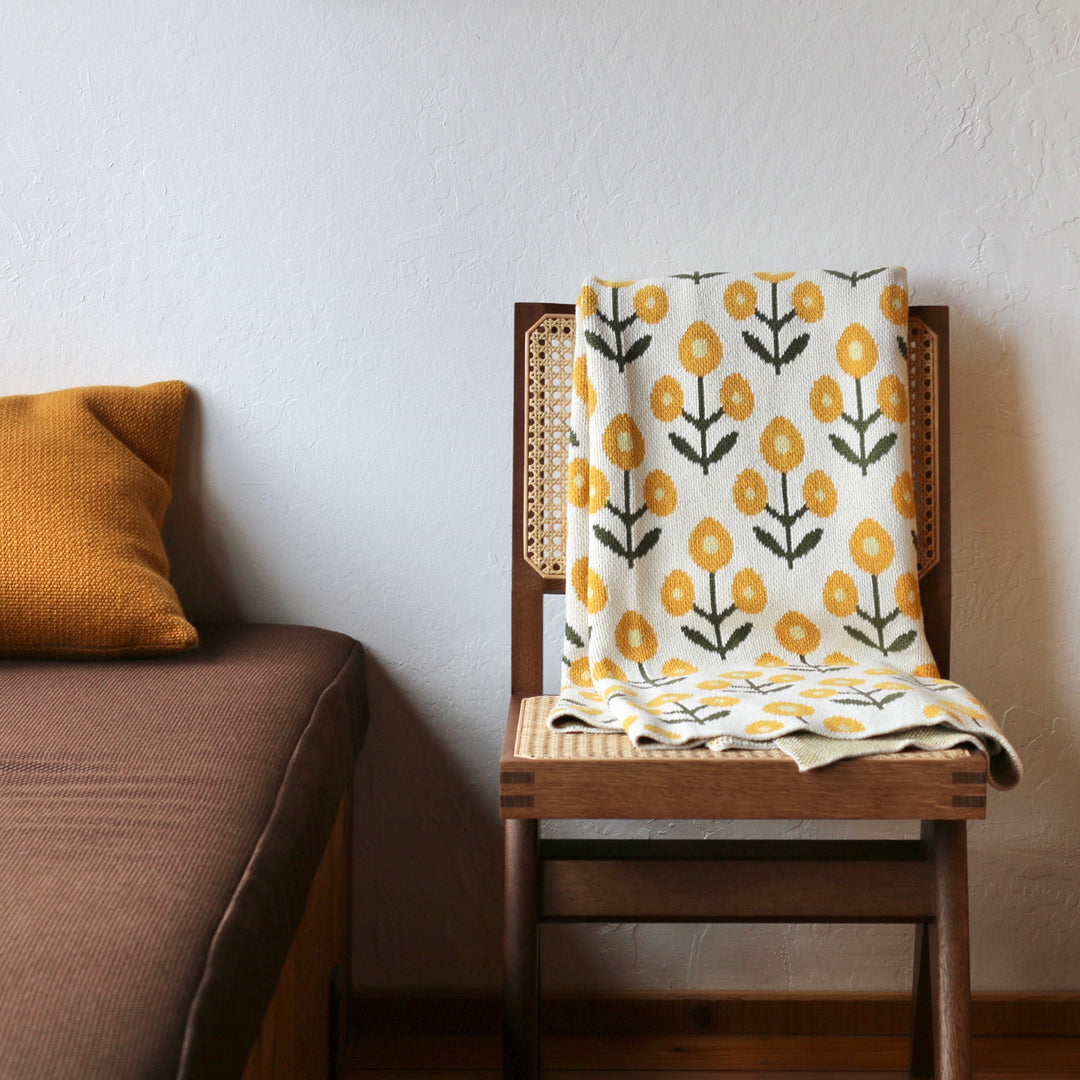 Posie Throw Blanket in Yellows