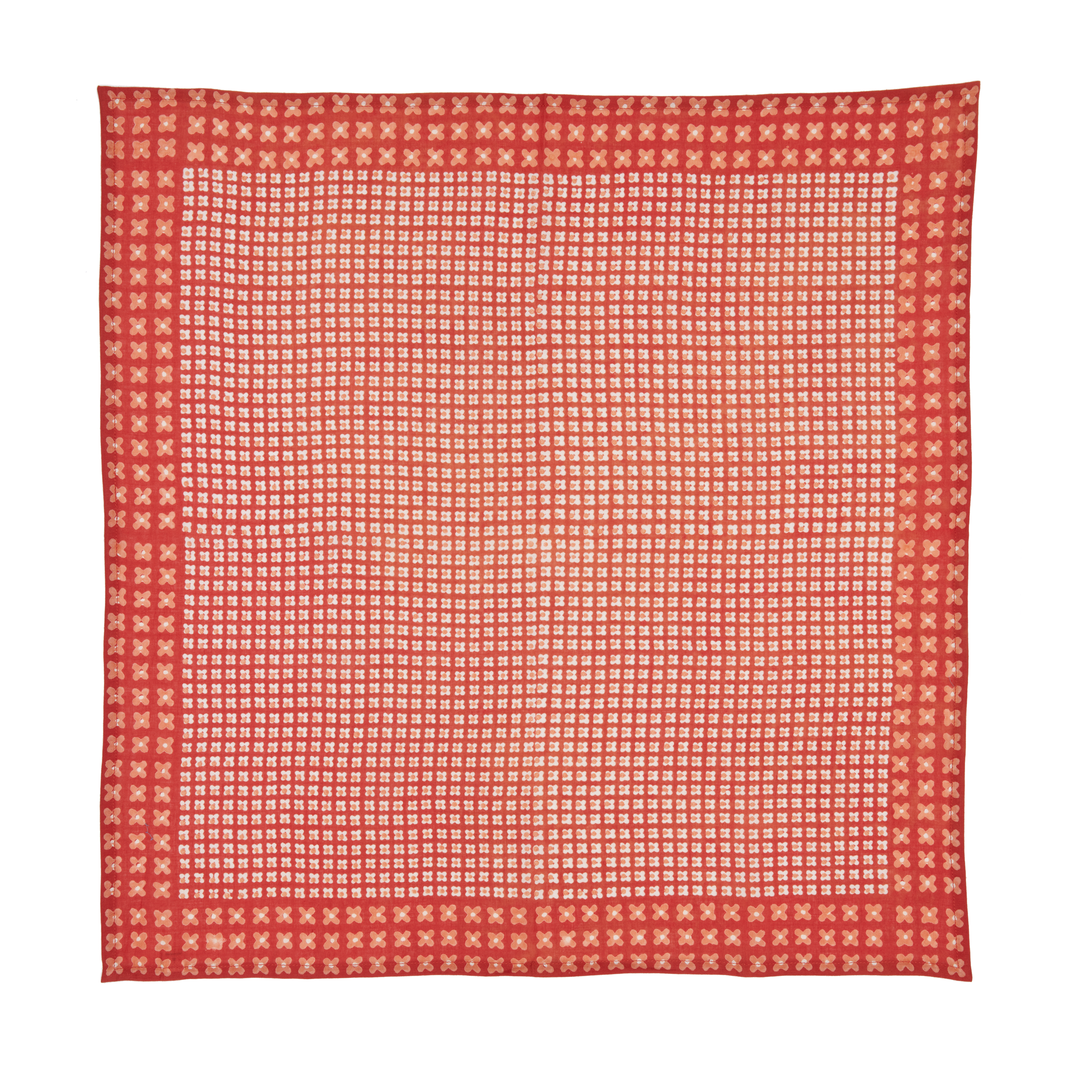 Red checkered scarf on a white background