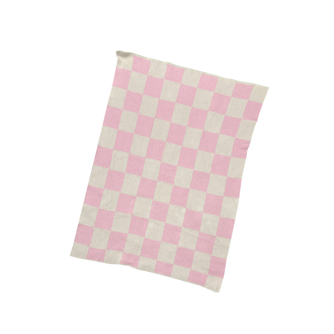 Pink Checkered Baby Blanket