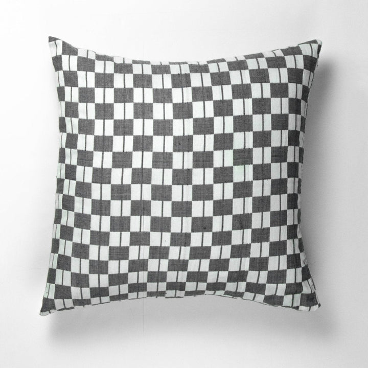 Sujani Pillow - Black & White Checkered Pillow