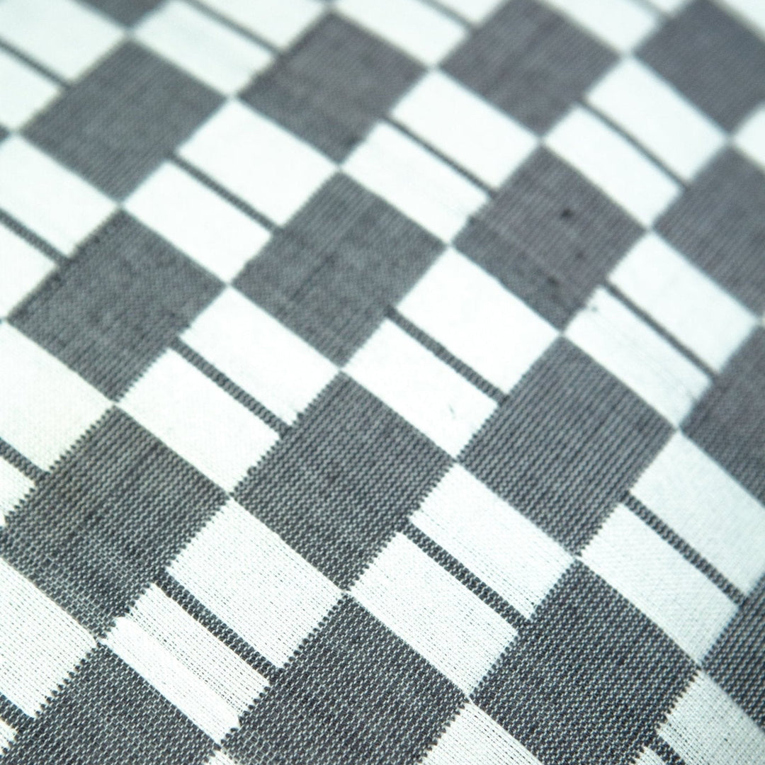 Sujani Pillow - Black & White Checkered Pillow