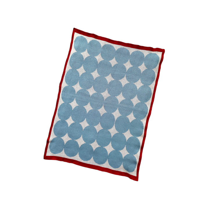 Dream Big Mini- Light Blue & Red Baby Blanket