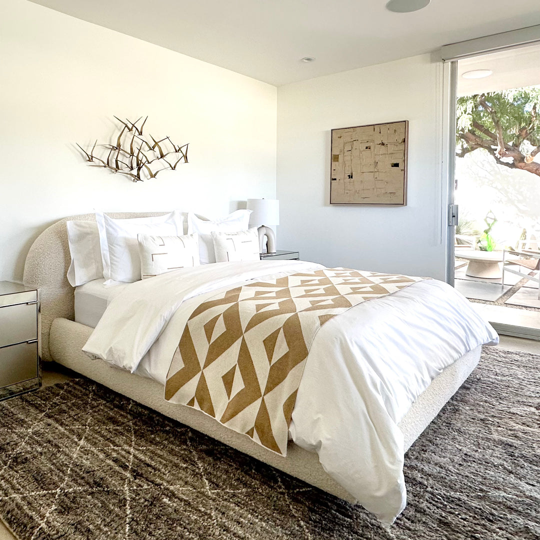 Reverse King and Queen Bed Runner- Oatmeal