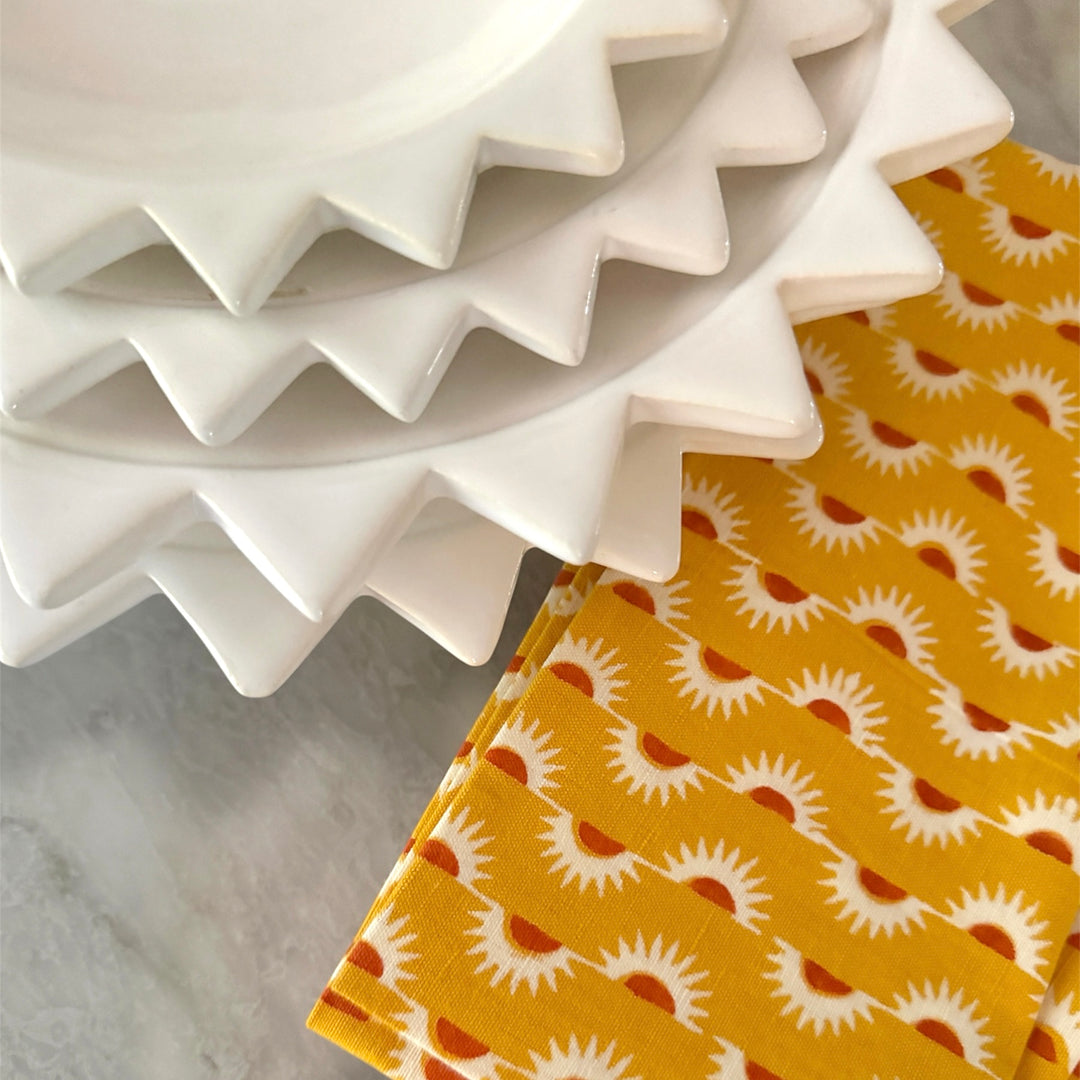 SUN PLATE- WHITE SMALL