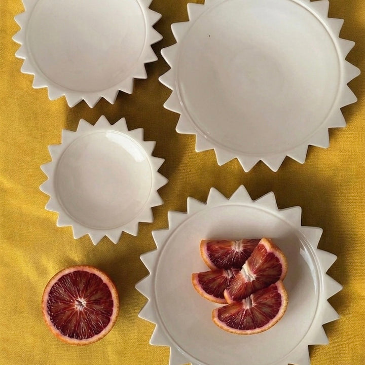 SUN PLATE- WHITE SMALL