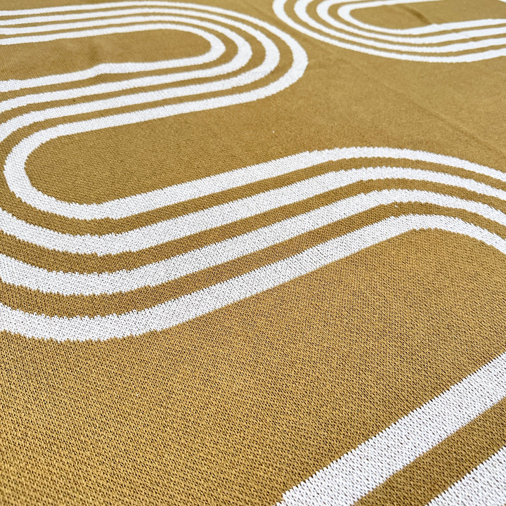 Gold Cotton Modern Throw