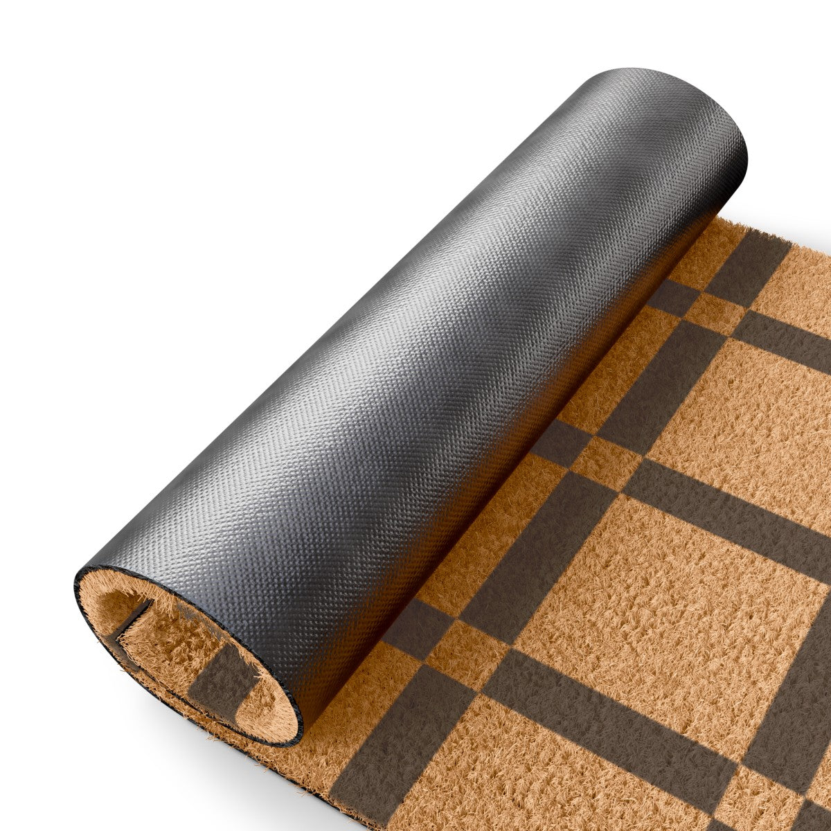 Grid Pattern Coir Doormat
