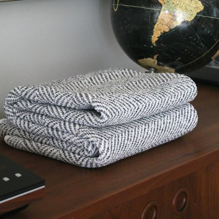 Herringbone Throw in Marl