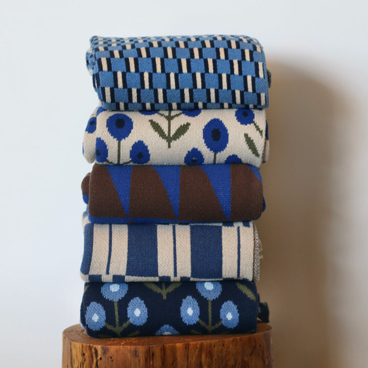 Pixel Throw Blanket in Blues