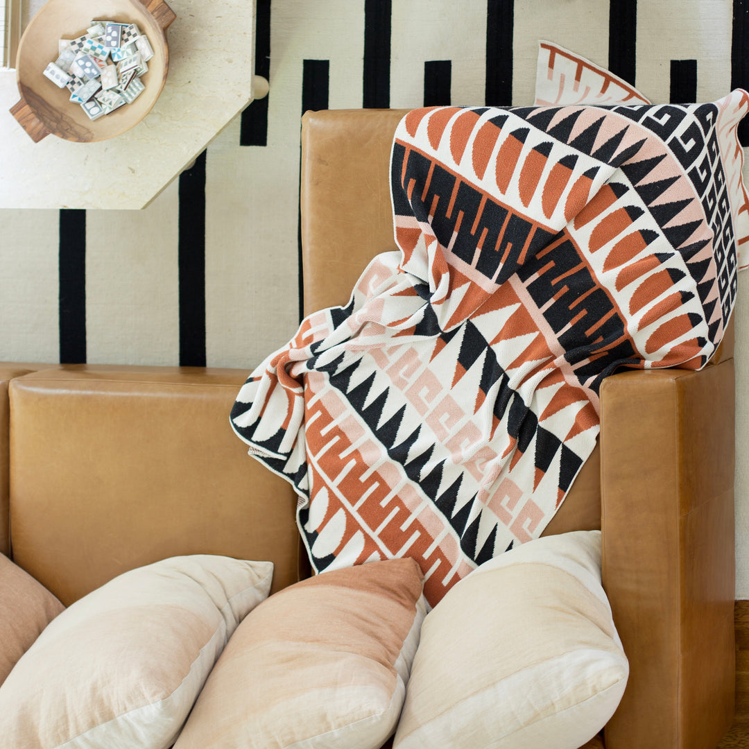 Felix Throw Blanket in Terracotta