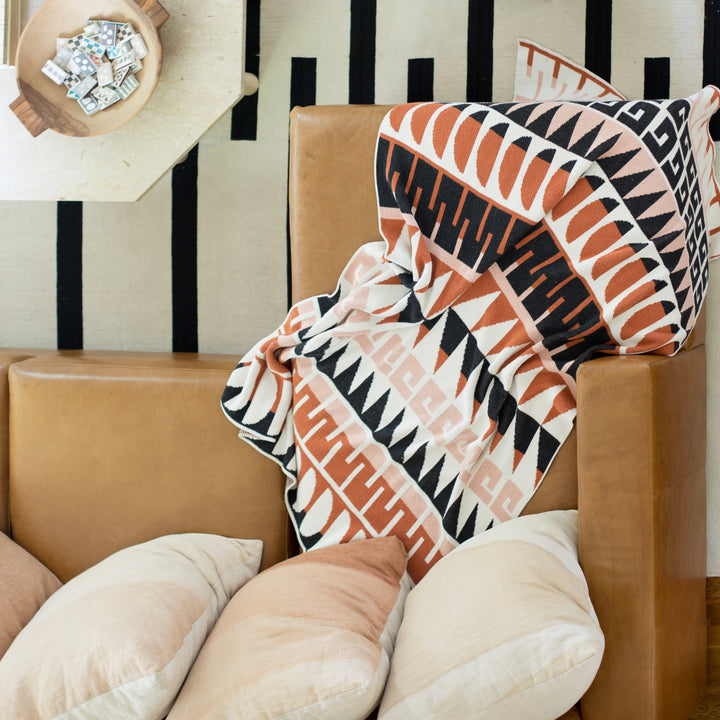 Felix Throw Blanket in Terracotta