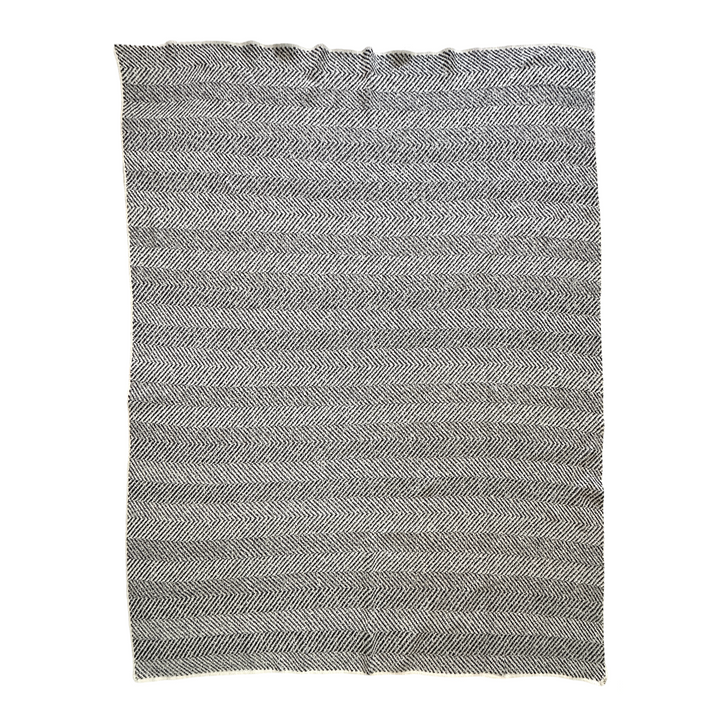 Modern Cotton Black and White Throw Blanket