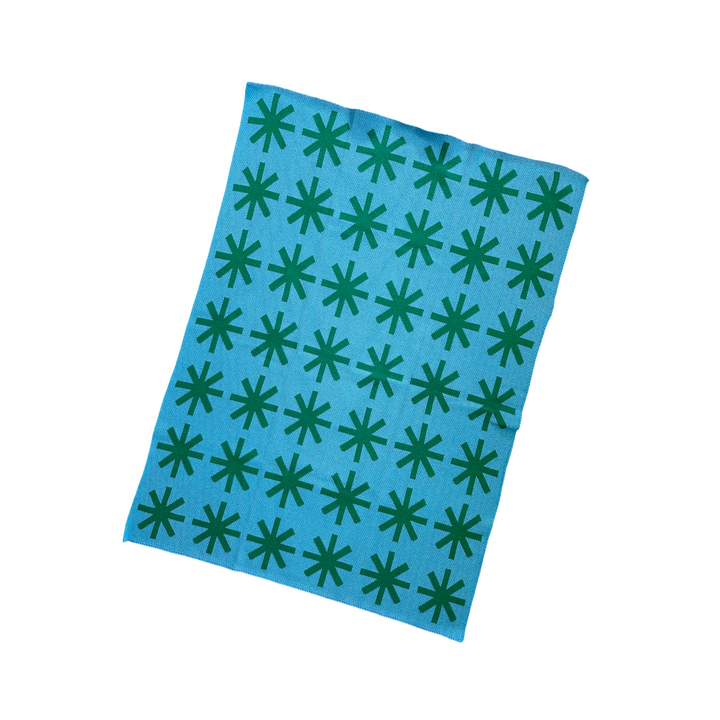 Starshine Mini- Sky Blue and Green Baby Blanket