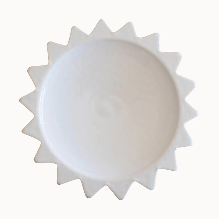 SUN PLATE- WHITE SMALL
