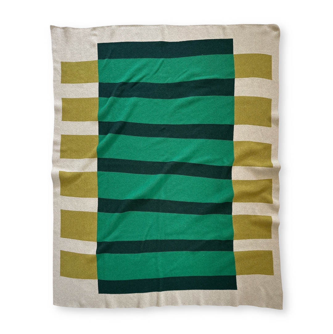 Modern Art Green Throw Blanket