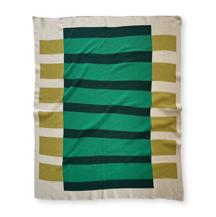 Modern Art Green Throw Blanket