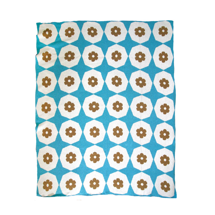 India Throw in Turquoise