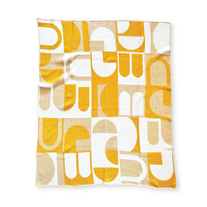 Modern Yellow Throw Blanket