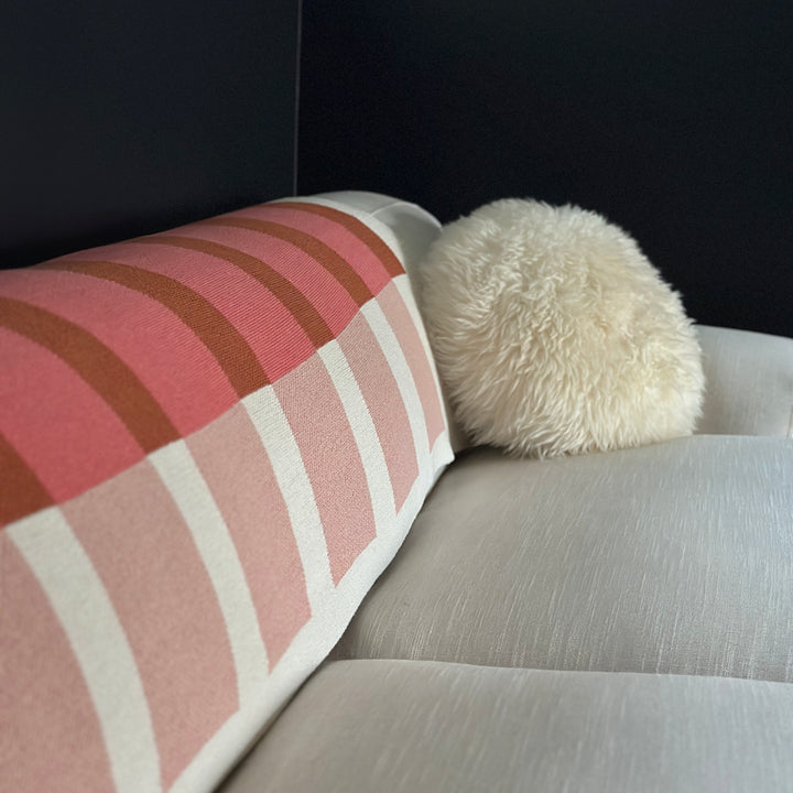 Pink and Orange Modern Art Throw