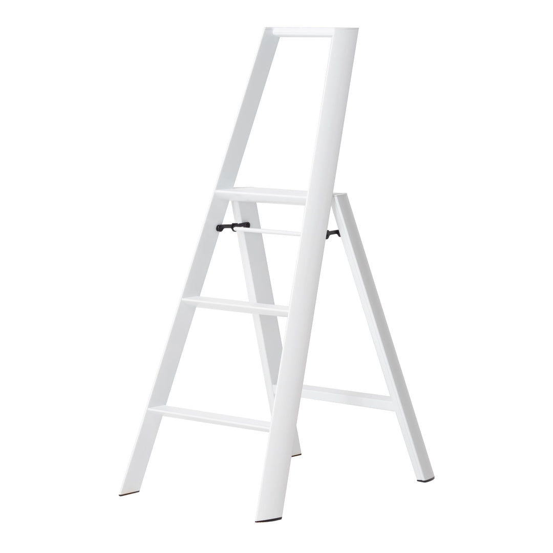 White step ladder on a white background