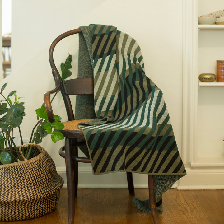 Modern Green Throw Blanket