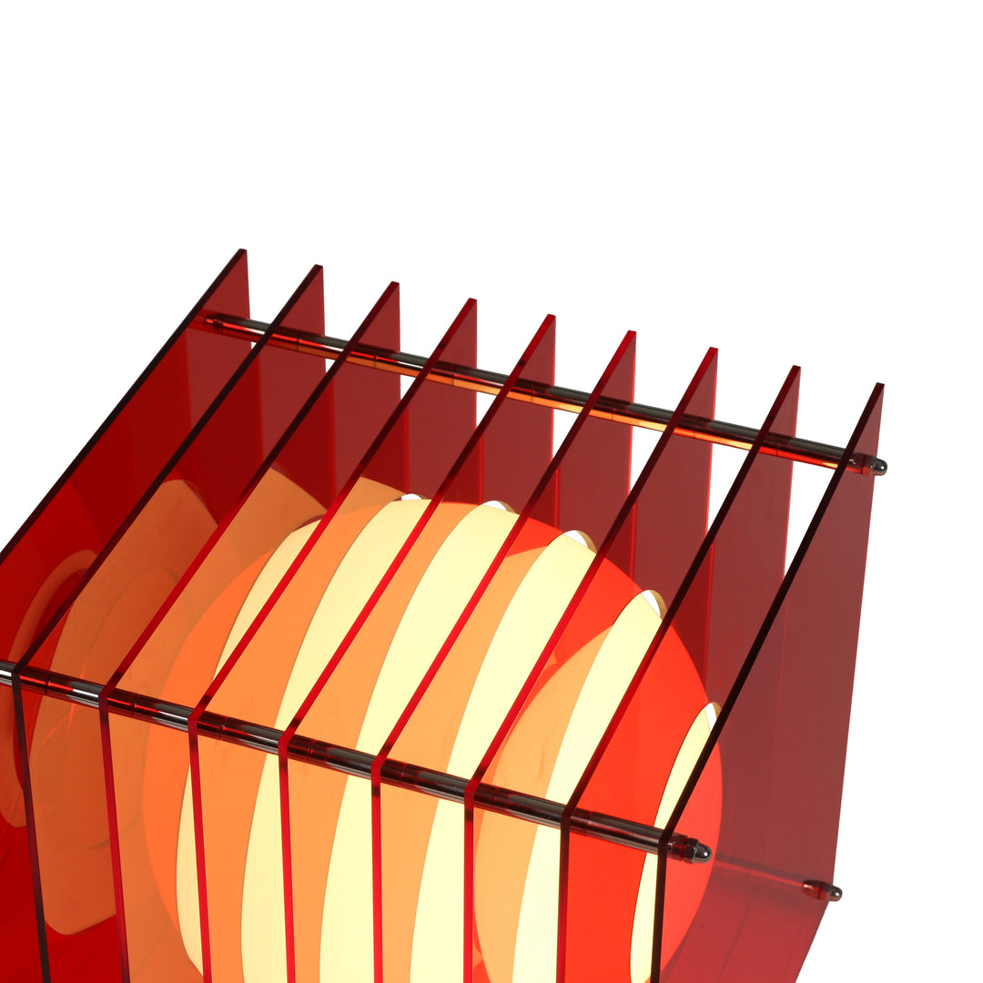 Modern Transparent Red Art Light